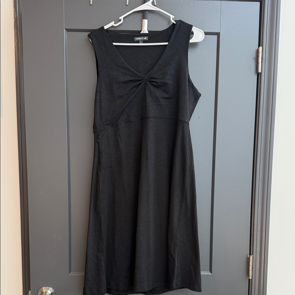 Toad&Co Black Midi Dress